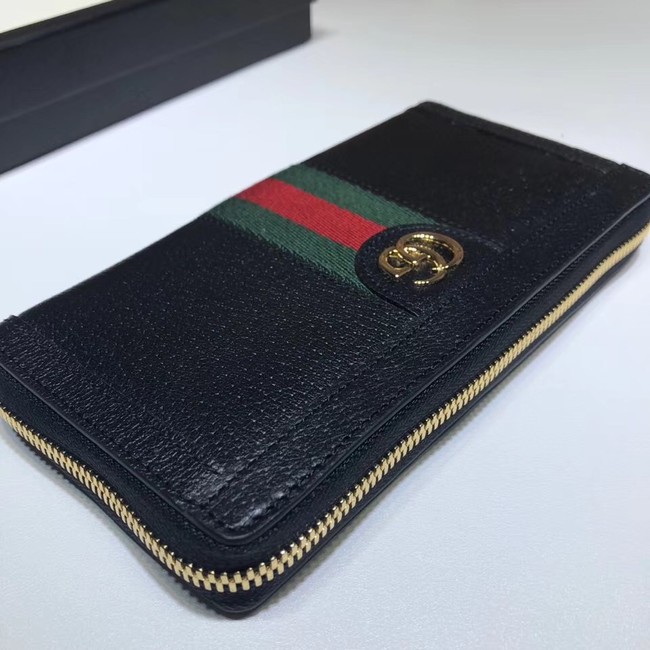 Gucci Ophidia leather zip wallet 523154 black