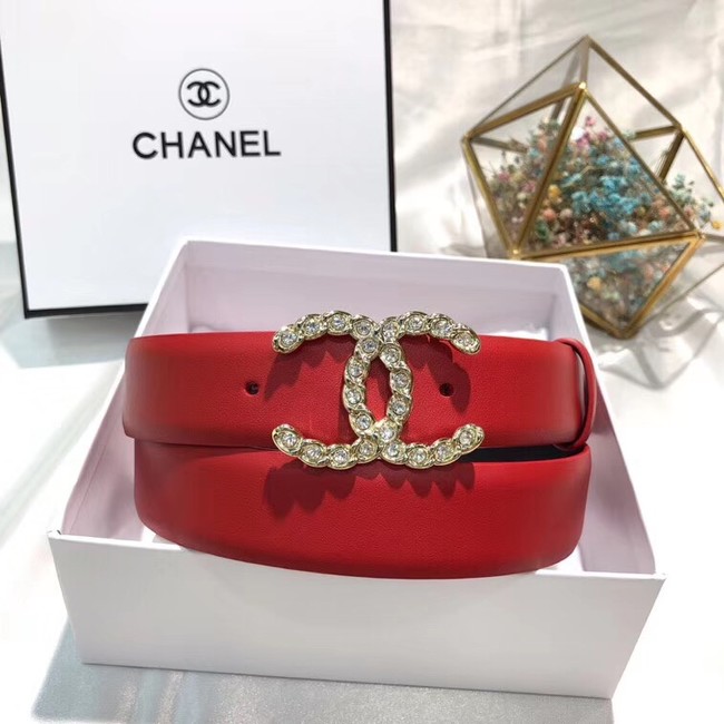 Chanel Calf Leather Belt Wide with 30mm 56589