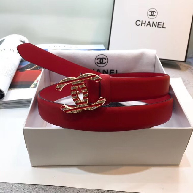 Chanel Calf Leather Belt Wide with 30mm 56596