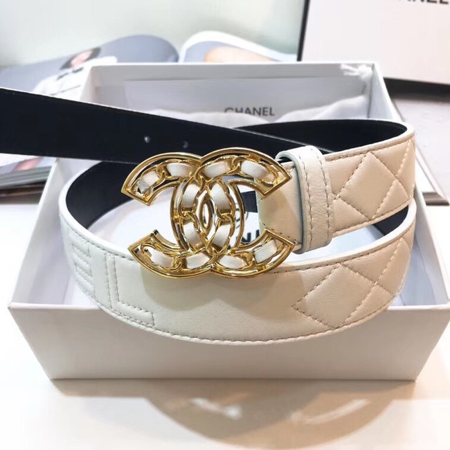 Chanel Calf Leather Belt Wide with 32mm 56607