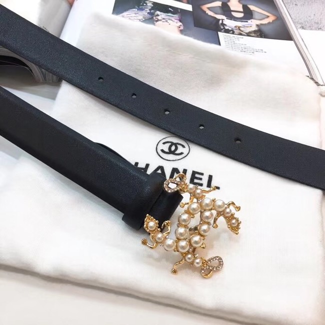 Chanel Calf Leather Belt Wide with 30mm 56597