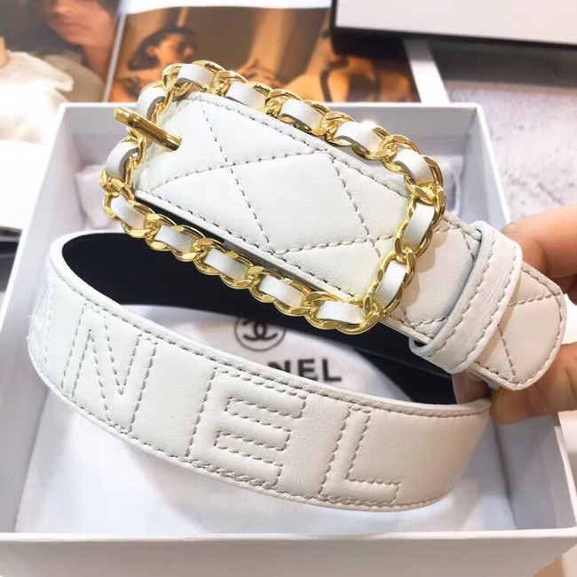 Chanel Calf Leather Belt Wide with 30mm 56598