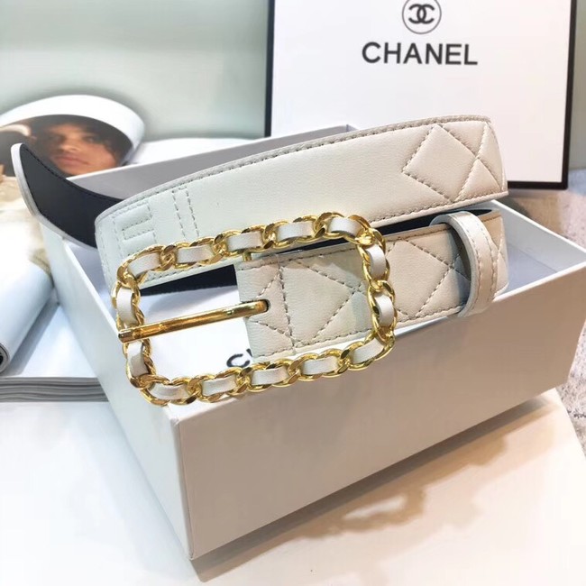 Chanel Calf Leather Belt Wide with 30mm 56598