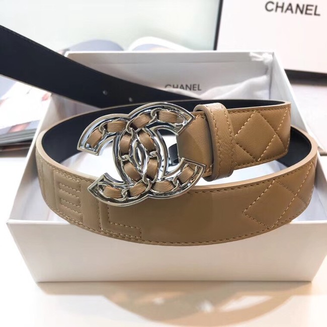 Chanel Calf Leather Belt Wide with 32mm 56606