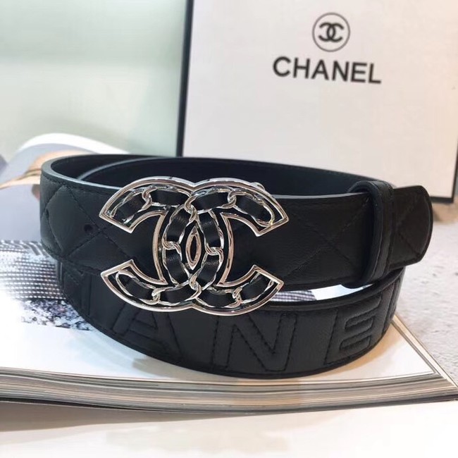 Chanel Calf Leather Belt Wide with 32mm 56609