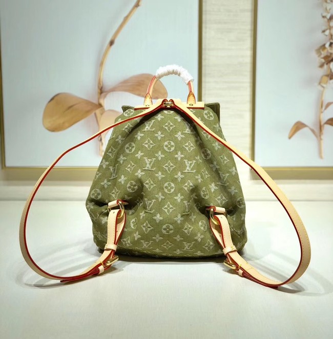 Louis Vuitton Denim Backpack M44460 green