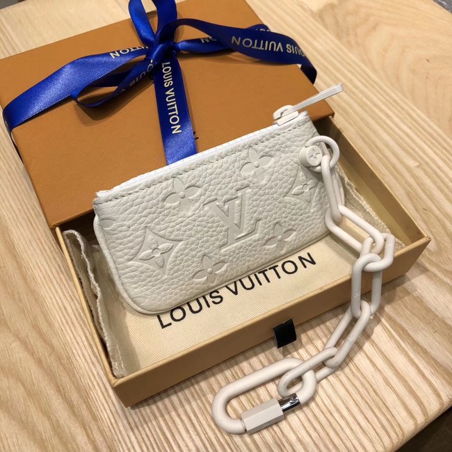 Louis vuitton Monogram Empreinte KEY POUCH M44487 white