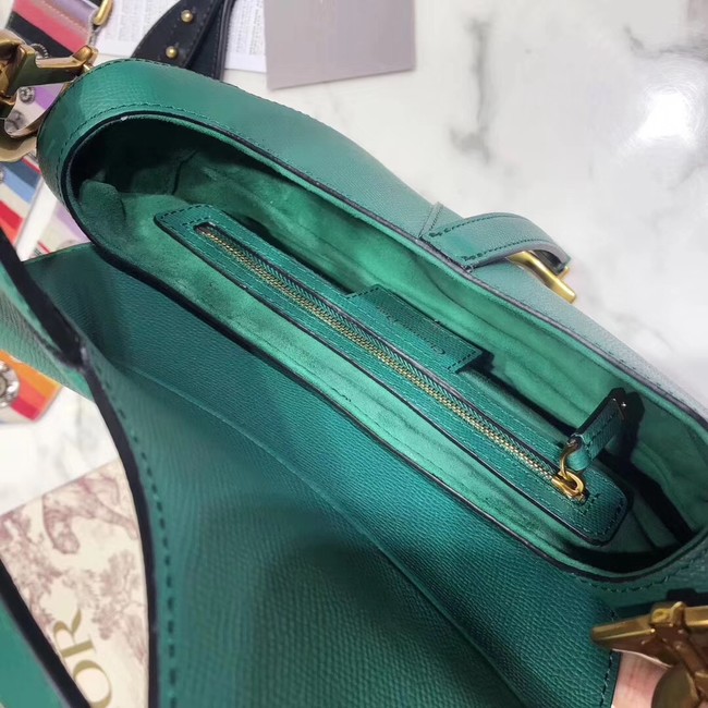 Dior SADDLE-TAS VAN KALFSLEER M0446C green