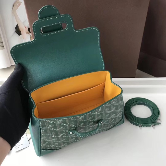 Goyard Calfskin Leather Mini Tote Bag 9955 green