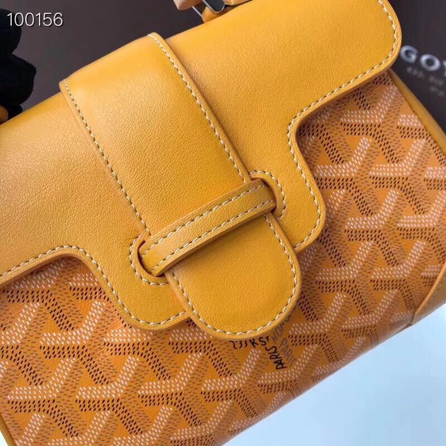 Goyard Calfskin Leather Mini Tote Bag 9955 yellow