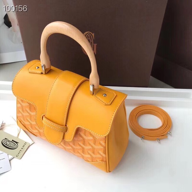 Goyard Calfskin Leather Mini Tote Bag 9955 yellow