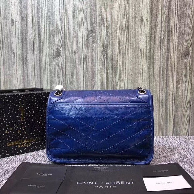 SAINT LAURENT Medium Niki leather shoulder bag 61060 blue