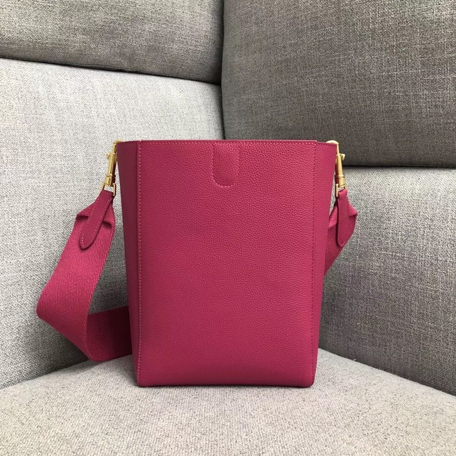 CELINE SANGLE SMALL BUCKET BAG IN SOFT GRAINED CALFSKIN 189303 ROSE