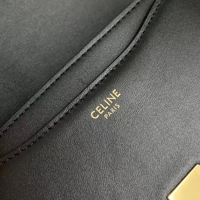 CELINE SMALL BESACE 16 BAG IN SATINATED CALFSKIN CROSS BODY 188013 BLACK