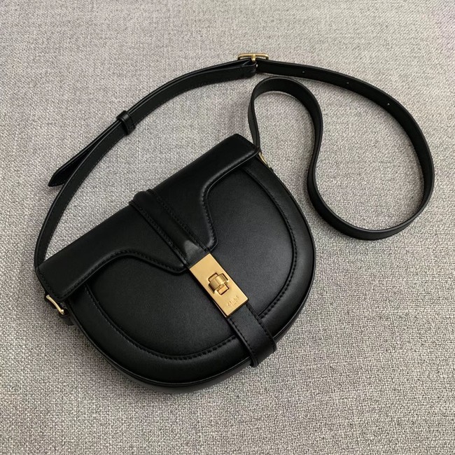 CELINE SMALL BESACE 16 BAG IN SATINATED CALFSKIN CROSS BODY 188013 BLACK