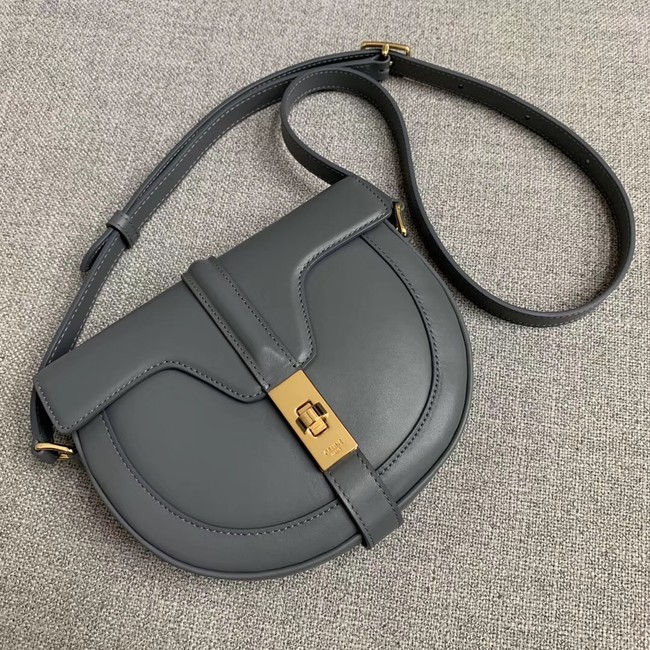 CELINE SMALL BESACE 16 BAG IN SATINATED CALFSKIN CROSS BODY 188013 GREY