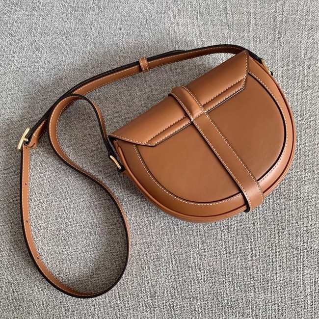 CELINE SMALL BESACE 16 BAG IN SATINATED CALFSKIN CROSS BODY 188013 TAN