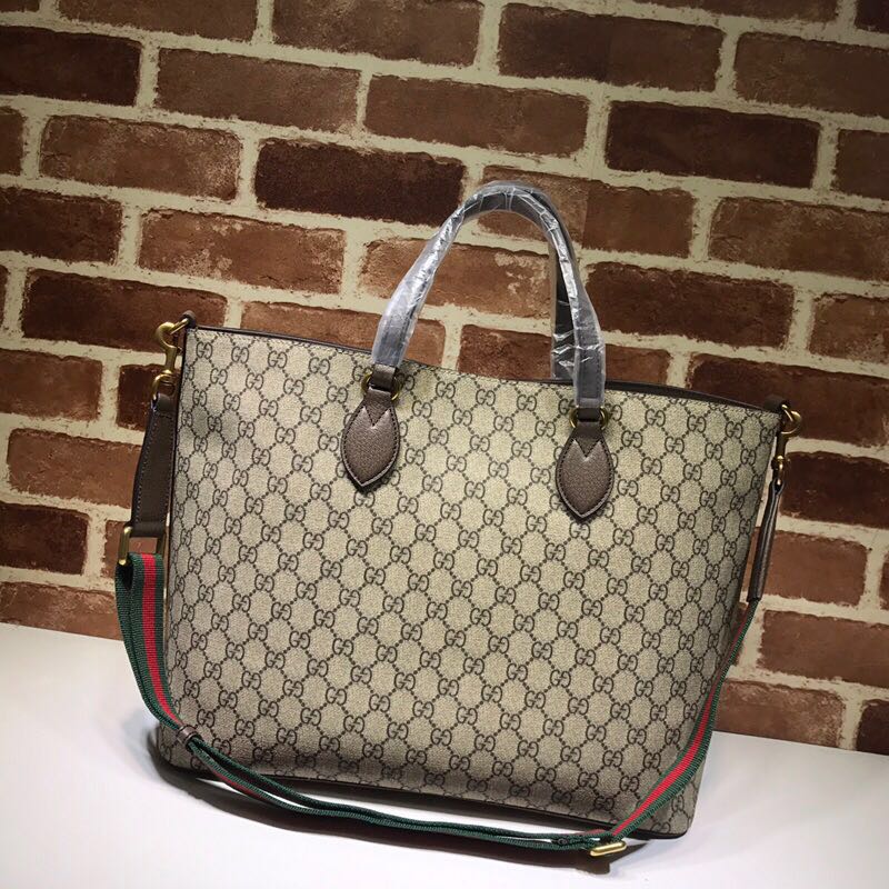 Gucci Canvas Tote Bag 474085 brown