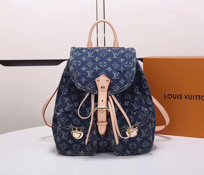 Louis Vuitton Denim Backpack M44460 blue