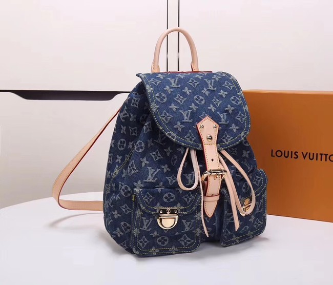 Louis Vuitton Denim Backpack M44460 blue