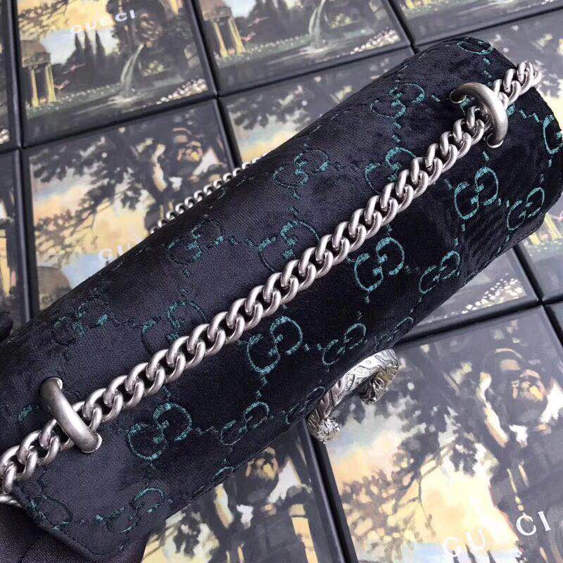 Gucci Dionysus GG velvet small shoulder bag 400249 black