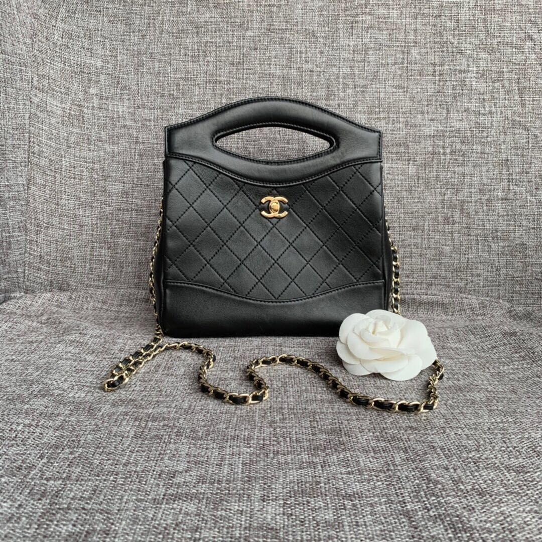 CHANEL Shopping Bag Mini Tote B57979 Black