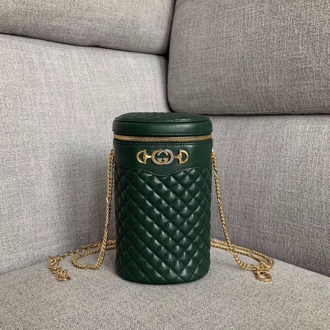 Gucci Quilted leather belt bag 572298 green