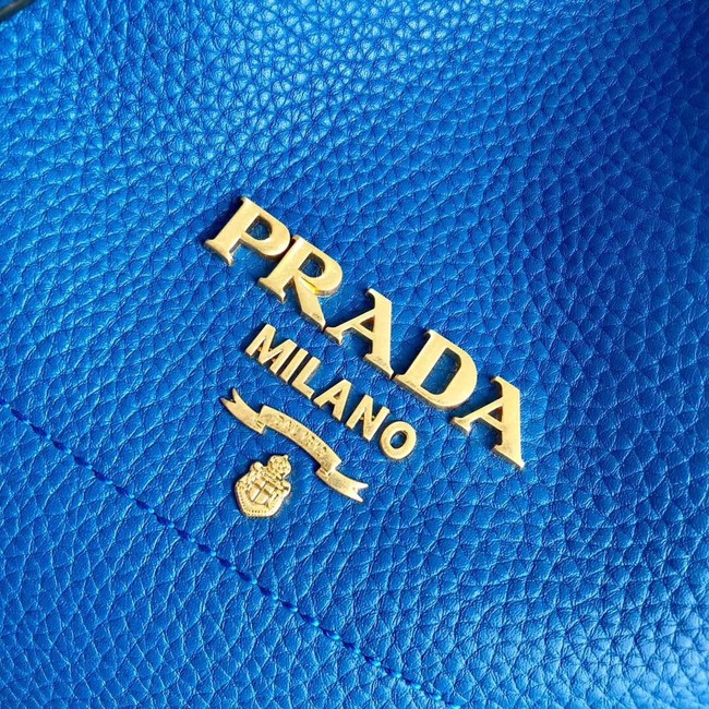 Prada Leather bucket bag 1BE018 blue