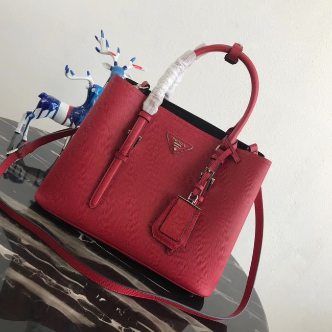 Prada Saffiano original Leather Tote Bag BN2838 red