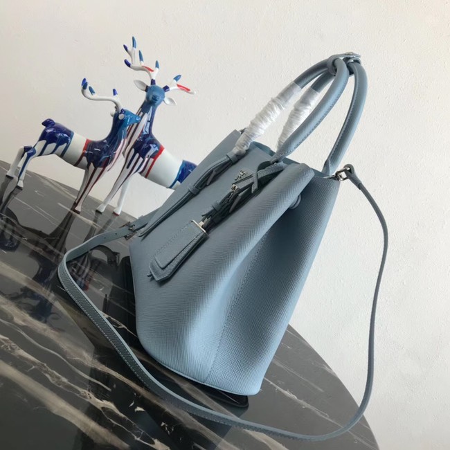 Prada Saffiano original Leather Tote Bag BN2838 sky blue