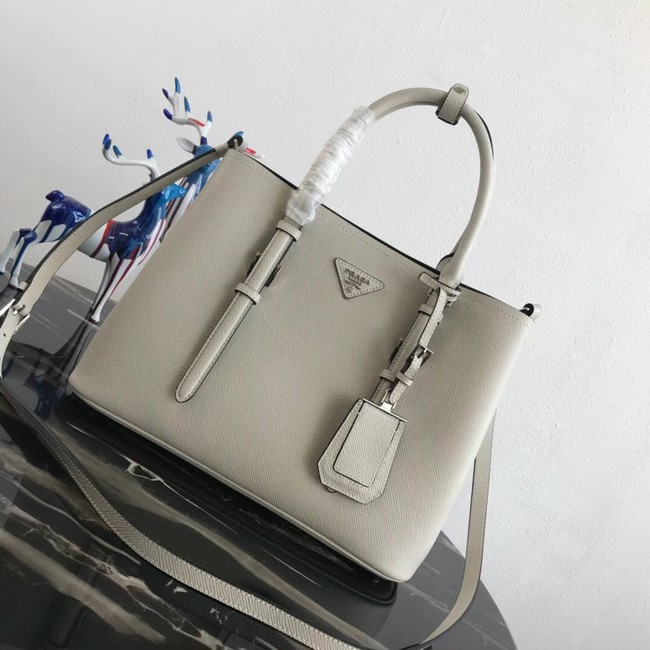 Prada Saffiano original Leather Tote Bag BN2838 white