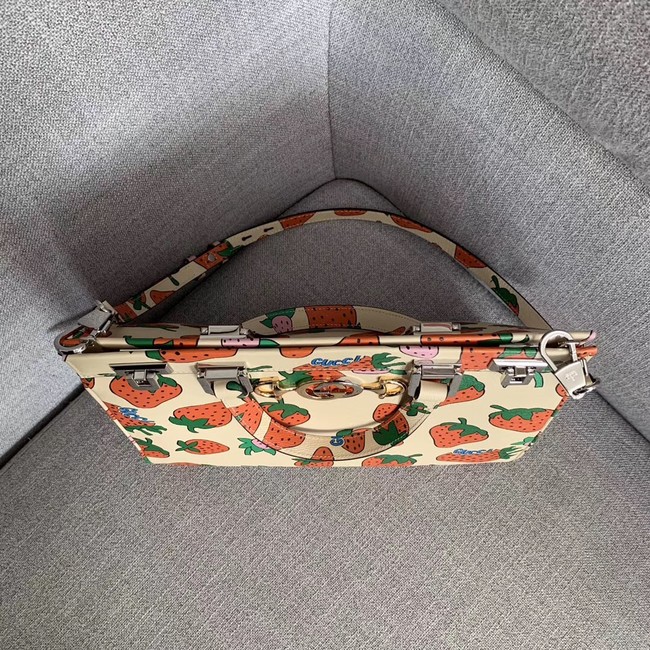 Gucci Zumi Strawberry print medium top handle bag 564714