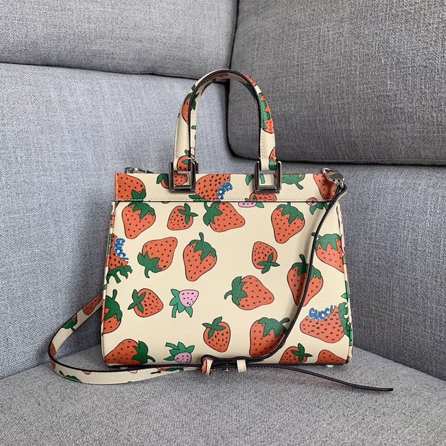 Gucci Zumi Strawberry print small top handle bag 569712