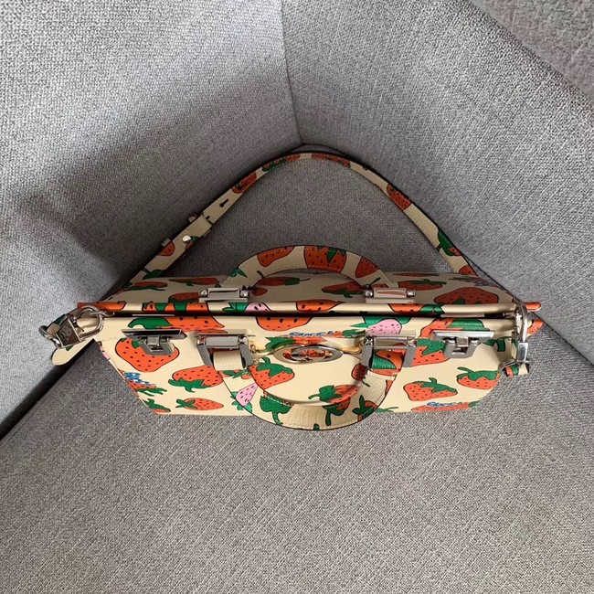 Gucci Zumi Strawberry print small top handle bag 569712