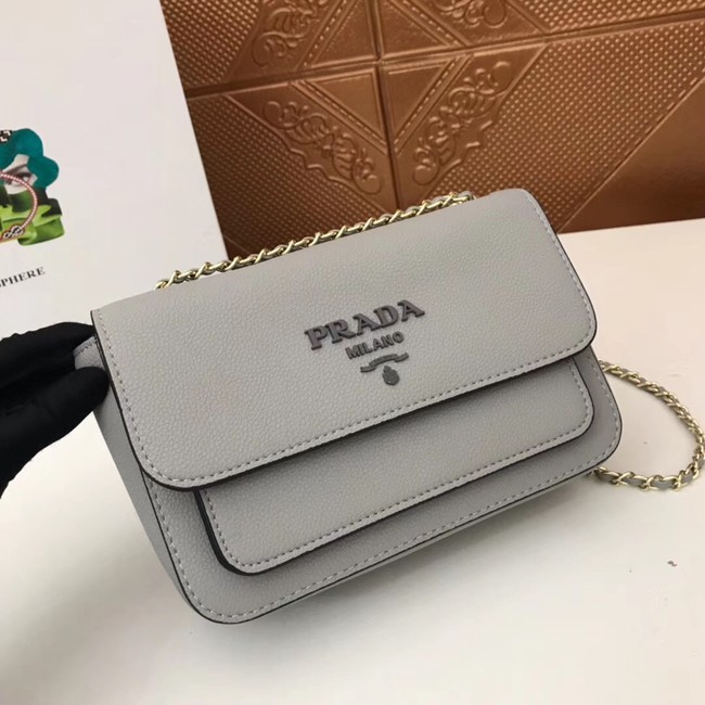 Prada Calf leather shoulder bag 3011 grey