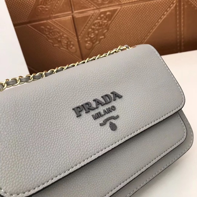 Prada Calf leather shoulder bag 3011 grey