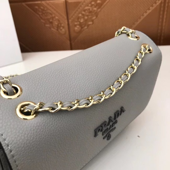 Prada Calf leather shoulder bag 3011 grey