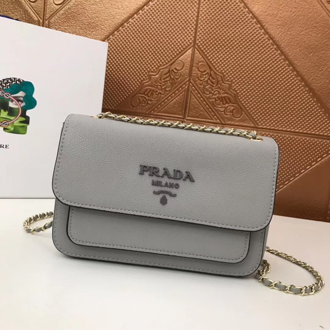 Prada Calf leather shoulder bag 3011 grey