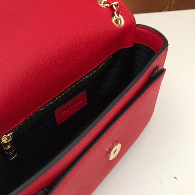 Prada Calf leather shoulder bag 3011 red