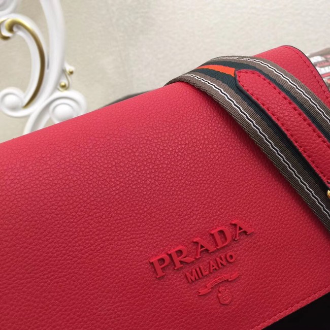 Prada Calf leather shoulder bag 66133 red