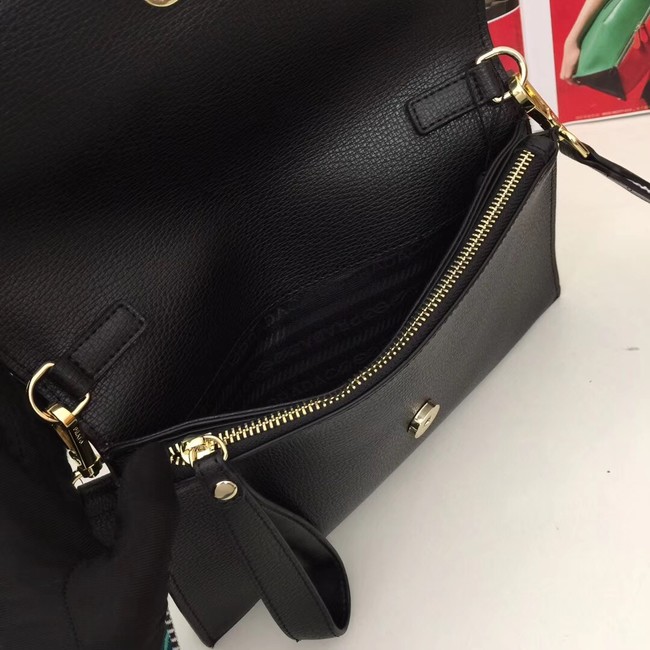 Prada Calf leather shoulder bag 66138 black