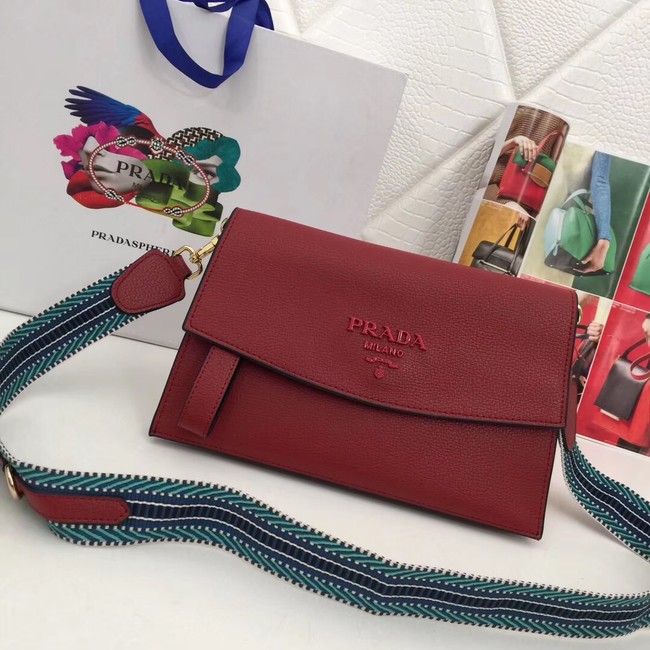 Prada Calf leather shoulder bag 66138 fuchsia