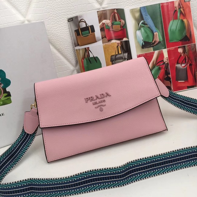 Prada Calf leather shoulder bag 66138 pink