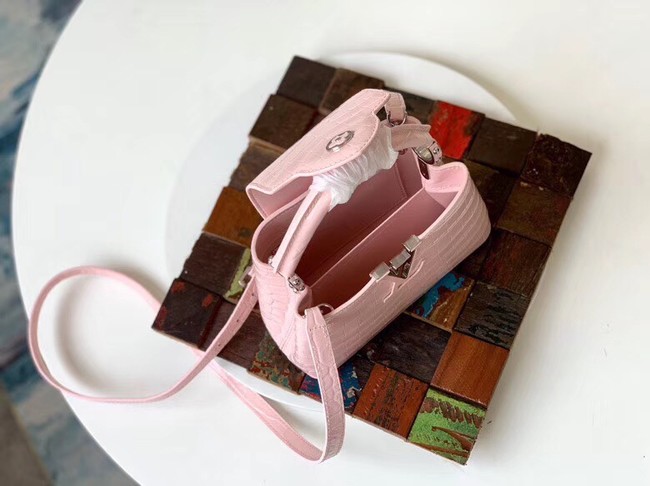 Louis vuitton original crocodile CAPUCINES Mini M93163 pink