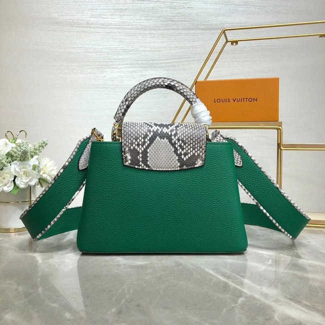 Louis vuitton original taurillon leather Capucines BB M48865 green