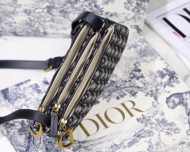 Dior SADDLE DIOR OBLIQUE CLUTCH S5642C Blue