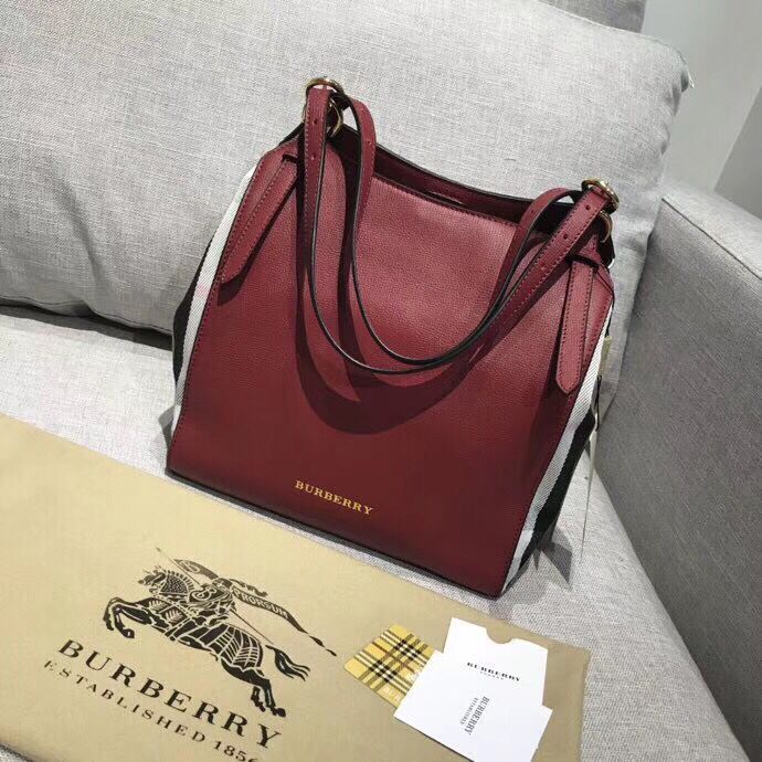 BURBERRY The Canter Original Leather Bag 30291 Burgendy