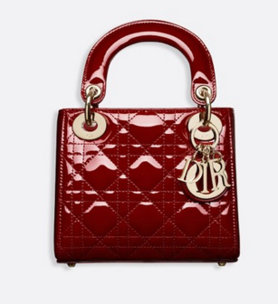 Dior MINI LADY DIOR CALFSKIN BAG M0505O burgundy