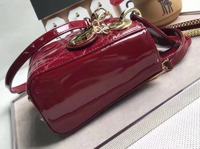 Dior MINI LADY DIOR CALFSKIN BAG M0505O burgundy