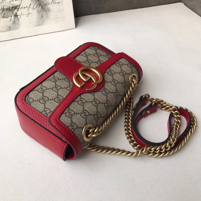 Gucci Ophidia GG Supreme small shoulder bag 446744 red